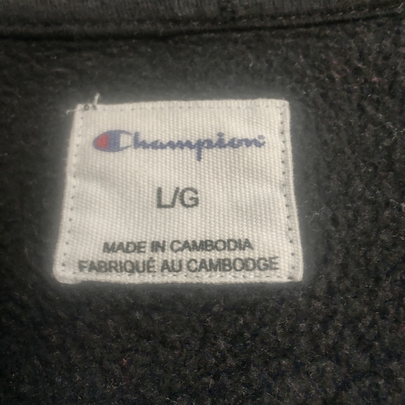 Champion Full Zip Hoodie - Black - Mens Large - Picture 6 of 7